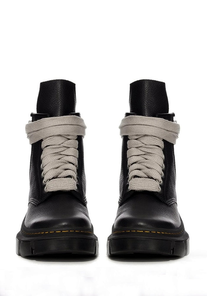 RICK OWENS x DR. MARTENS WOMENS 1460 DMXL JUMBO LACE BOOTS BLACK ...