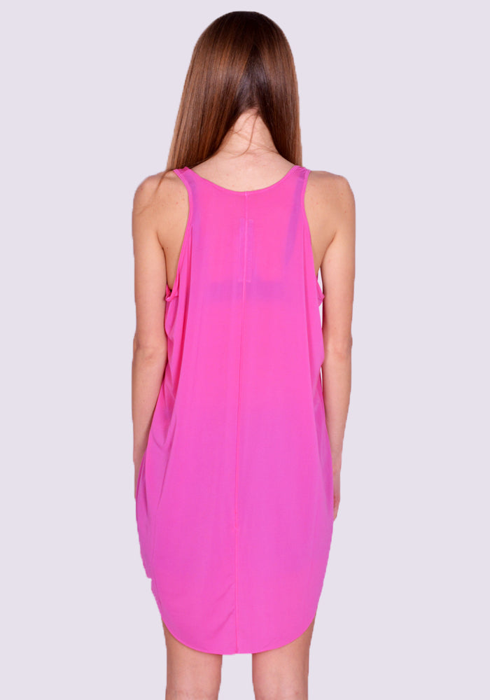 RICK OWENS WOMEN RO01C5151 BZ 13 LOOSE TANKTOP HOT PINK