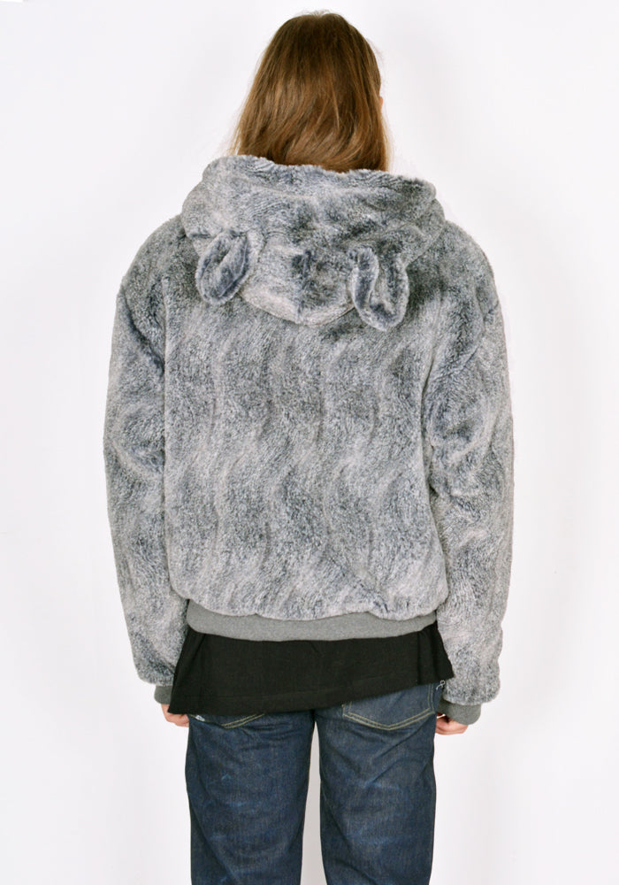 Unisex Reversible Faux Fur Hoodie