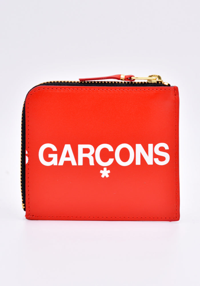 COMME DES GARCONS SA3100HL HUGO LOGO ZIP WALLET RED | DOSHABURI Shop