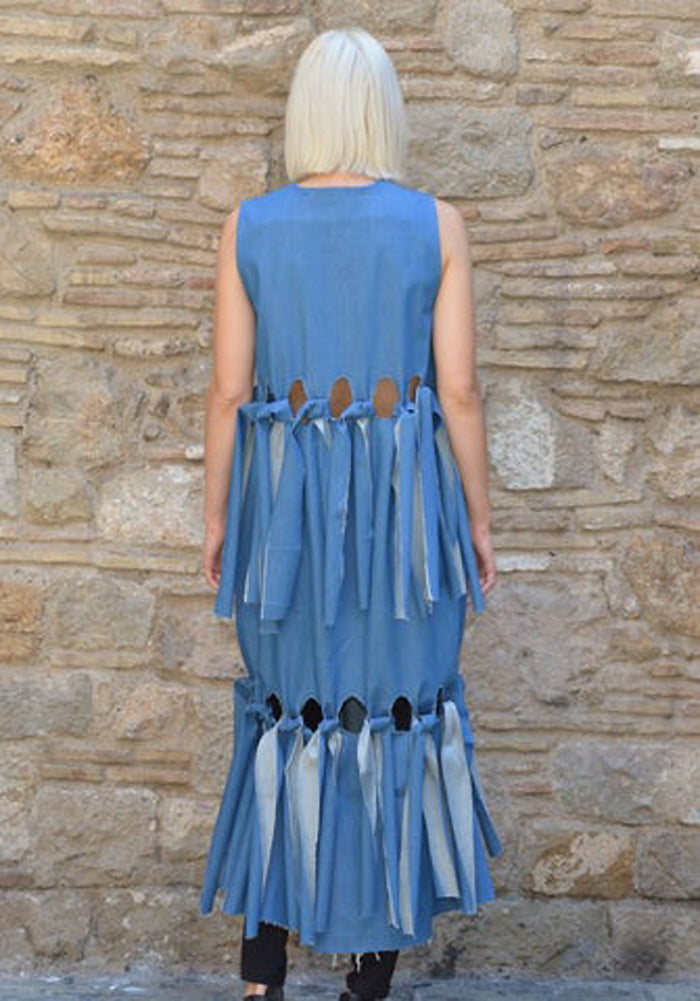 ALEXANDRA MOURA STRETCH DENIM DRESS BLUE | 50%OFF-Sale | Doshaburi