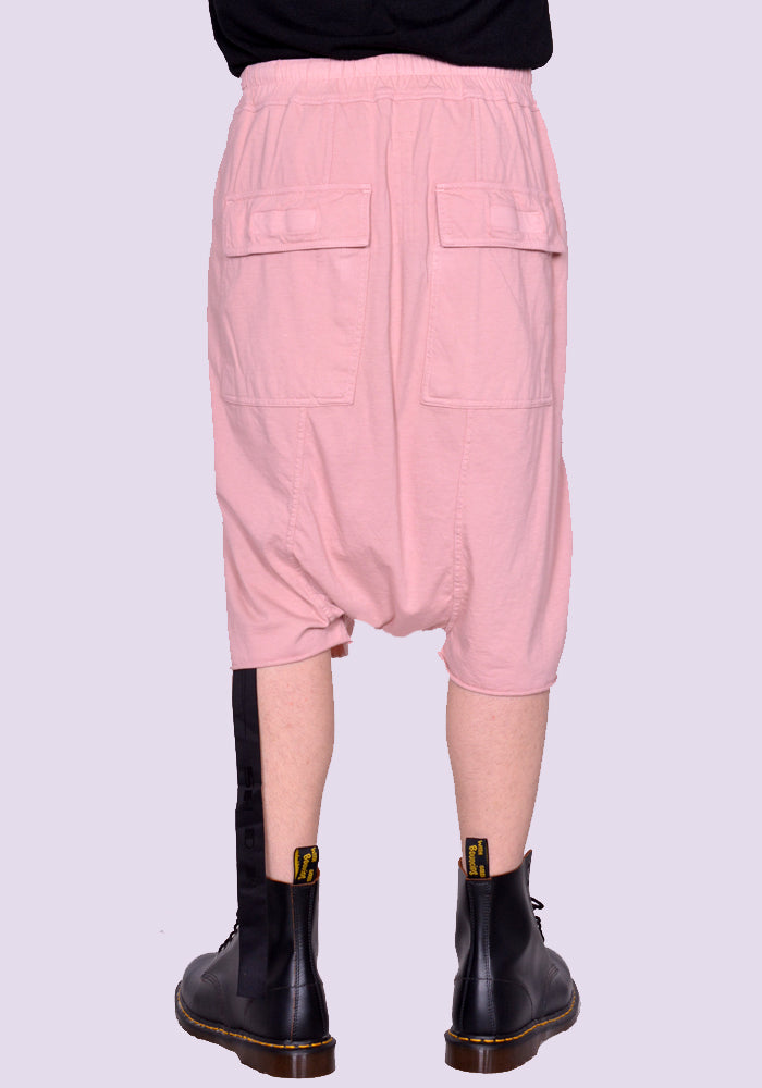 RICK OWENS DRKSHDW DU01C6380 RN DRAWSTRING PODS SHORTS FADED PINK