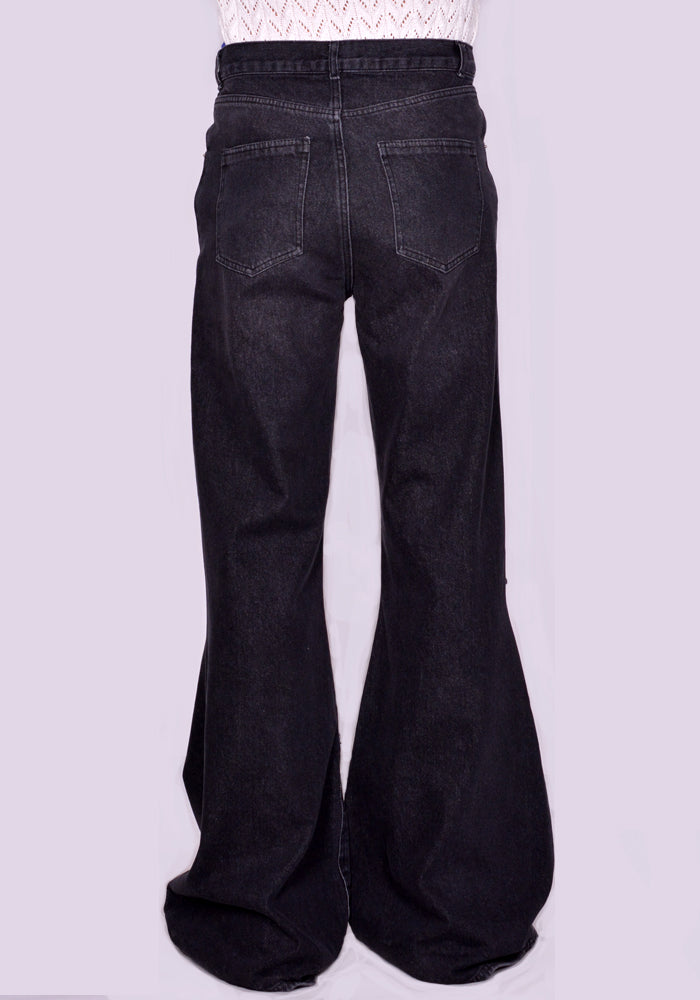 EGONLAB. ATOMIC STONEWASHED DENIM PANTS BLACK SS23 | DOSHABURI Shop