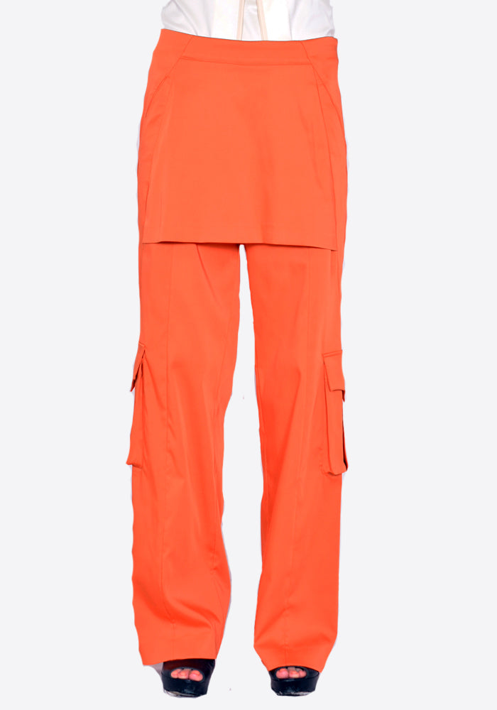 KIKO KOSTADINOV TARTHRA SKIRT TROUSER ORANGE SS22 | DOSHABURI Shop