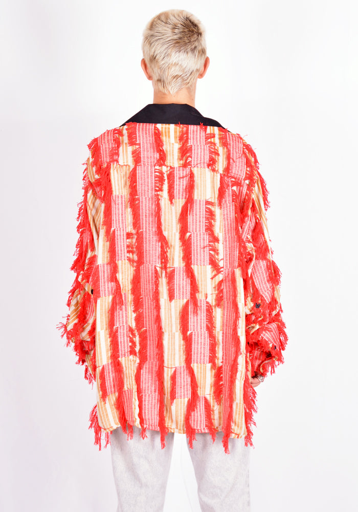 CHARLES JEFFREY LOVERBOY RAW STRIPES JAQUARD CAN DO SHIRT | DOSHABURI