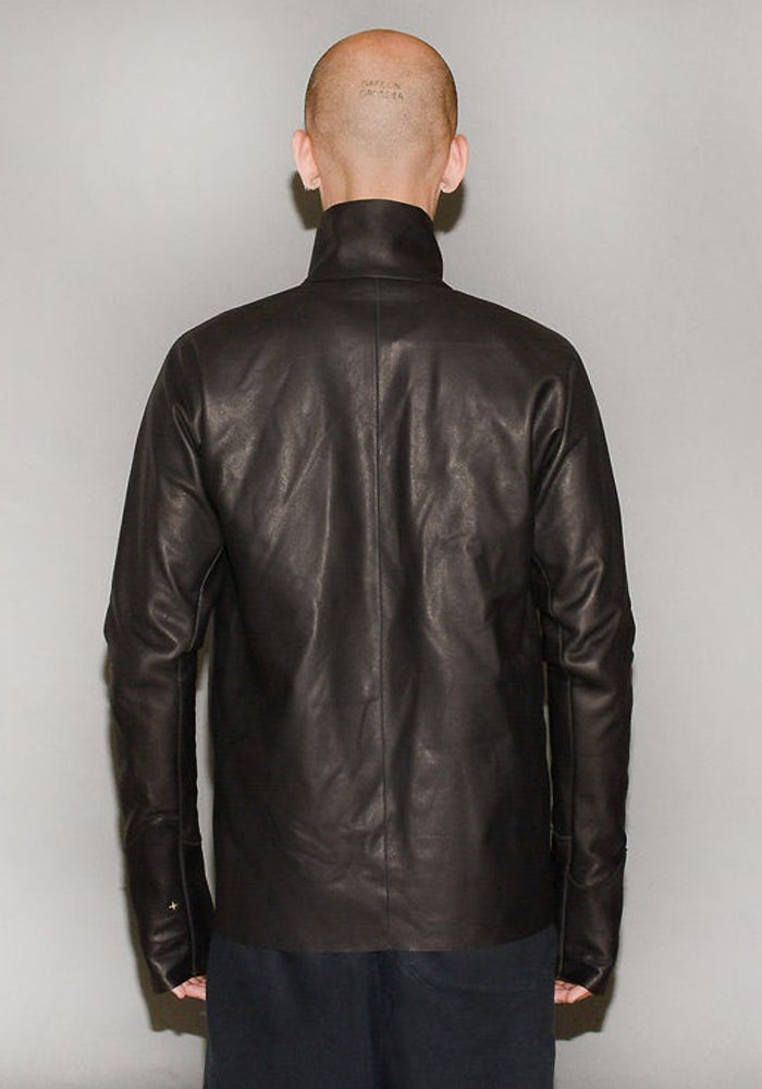 m.a+ by Maurizio Amadei ZIPPED TALL COLLAR SHIRT BLACK-DOSHABURI Shop