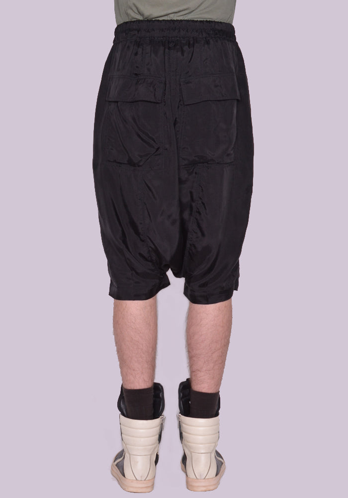 RICK OWENS MEN RU01C4384 J 09 RICK'S PODS SHORTS CUPRO BLACK