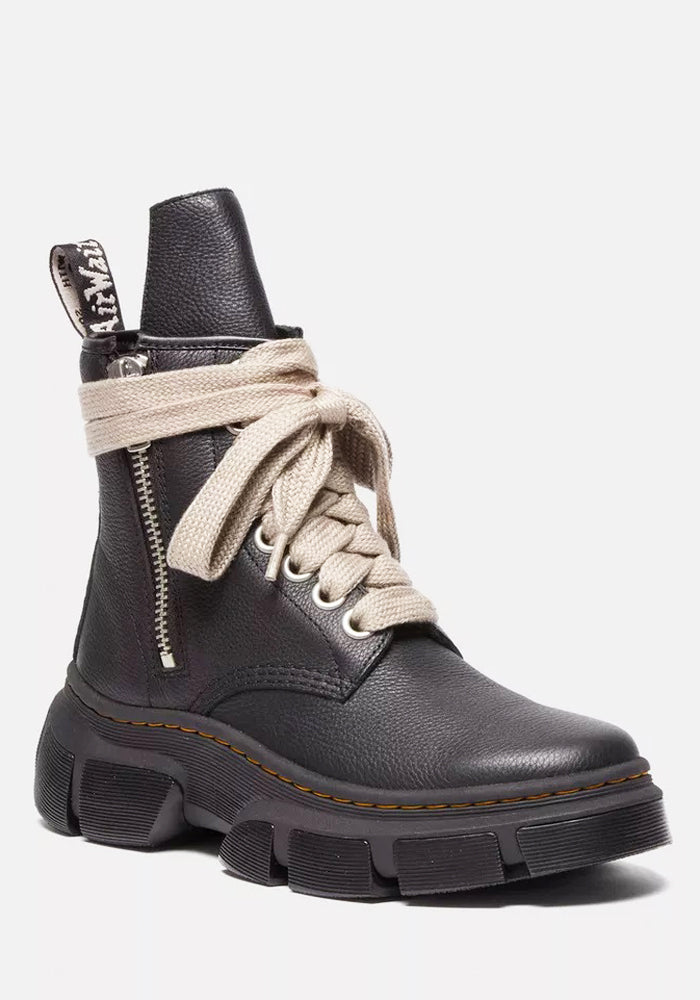 RICK OWENS x DR. MARTENS WOMENS 1460 DMXL JUMBO LACE BOOTS BLACK ...