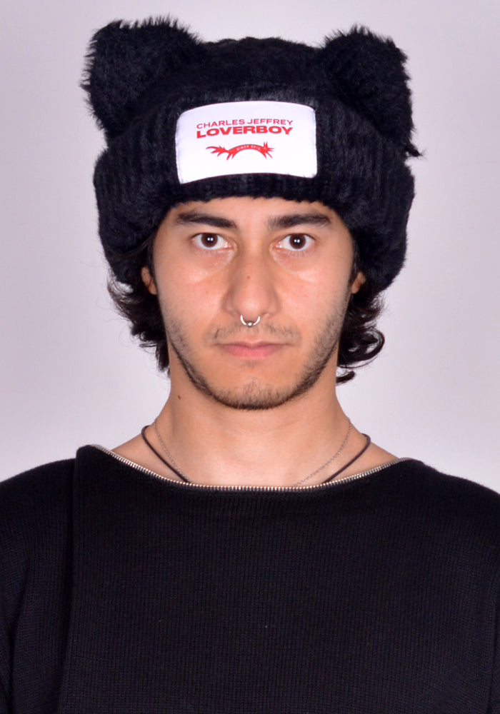 CHARLES JEFFREY LOVERBOY FLUFFY CHUNKY EARS BEANIE FW24 | DOSHABURI Shop