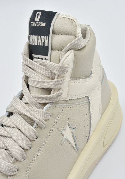 RICK OWENS DRKSHDW X CONVERSE TURBOWPN HI-TOP SNEAKERS OYSTER SS25 | DOSHABURI Online Shop