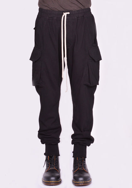 RICK OWENS DRKSHDW MASTODON CUT PANTS BLACK FW24 | DOSHABURI Online Shop