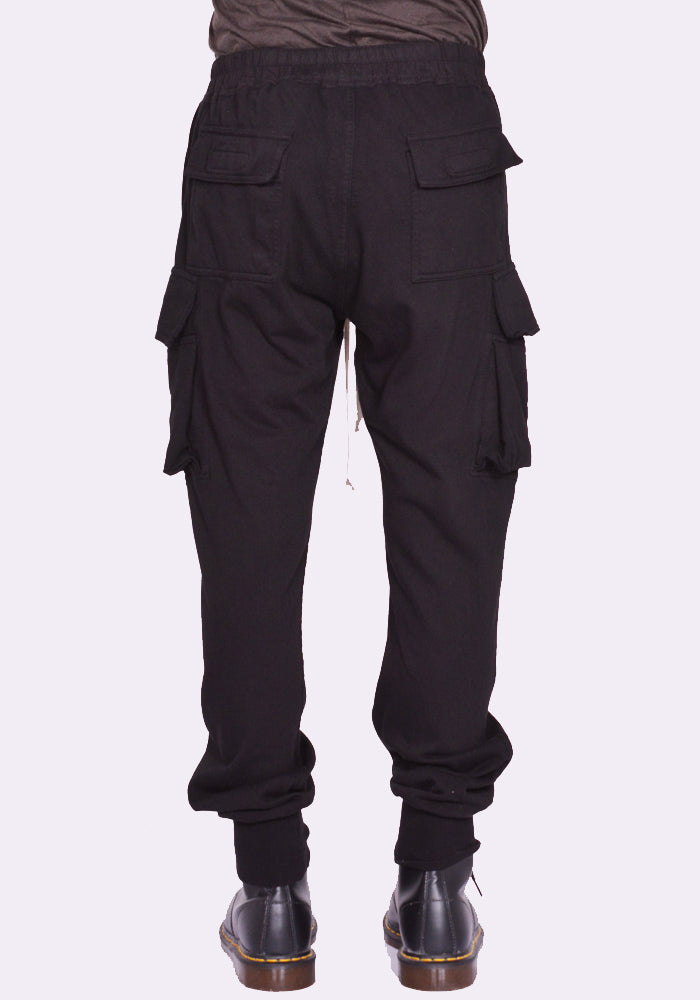 RICK OWENS DRKSHDW DU02D2386 RIG MASTODON CUT PANTS BLACK (New Season FW24)