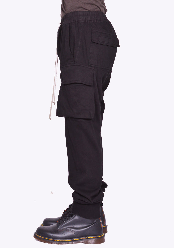 RICK OWENS DRKSHDW DU02D2386 RIG MASTODON CUT PANTS BLACK (New Season FW24)