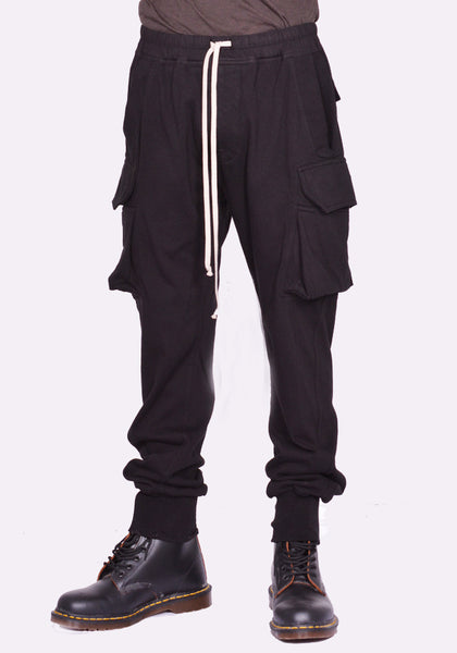 RICK OWENS DRKSHDW MASTODON CUT PANTS BLACK FW24 | DOSHABURI Online Shop