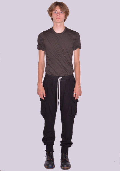 RICK OWENS DRKSHDW MASTODON CUT PANTS BLACK FW24 | DOSHABURI Online Shop