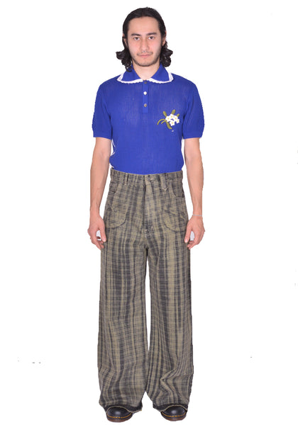 EGONLAB. DN006A BAGGY DENIM PANT TARTAN SS25 | DOSHABURI Online Shop