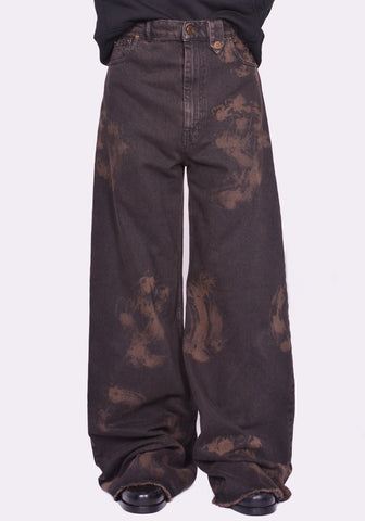 EGONLAB. BAGGY DENIM PANTS BLACK FW24 | DOSHABURI Online Shop