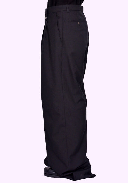 EGONLAB. AW24PT003A LARGE PANTS BLACK WOOL FW24 | DOSHABURI Online Shop