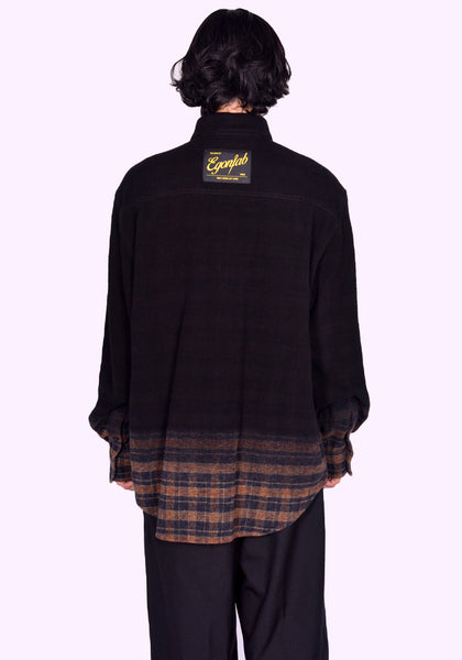 EGONLAB. OVER SHIRT BROWN TARTAN FW24 | DOSHABURI Online Shop