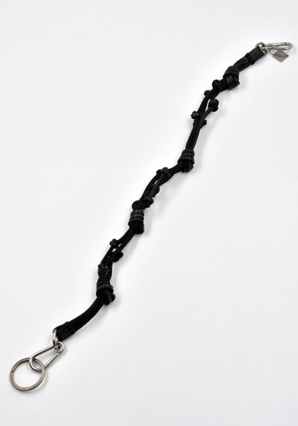 GUIDI CRD00 GROPPONE LEATHER KEY CHAIN BLACK | DOSHABURI Online Shop