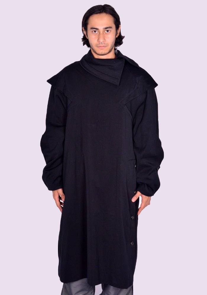 KIKO KOSTADINOV MEN KKAW24C01-60 BENDIX COAT RAVEN BLACK FW24 | DOSHABURI Shop