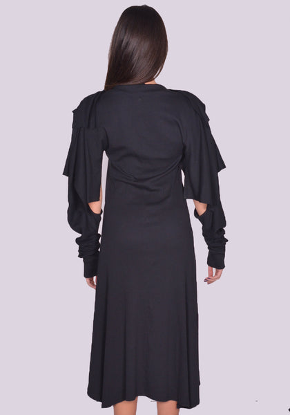 KIKO KOSTADINOV CIRCE JERSEY DRESS  BLACK FW24 | DOSHABURI Online Shop