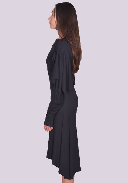 KIKO KOSTADINOV CIRCE JERSEY DRESS  BLACK FW24 | DOSHABURI Online Shop