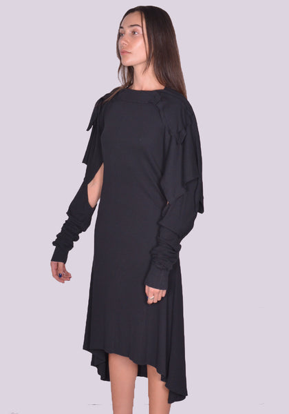 KIKO KOSTADINOV CIRCE JERSEY DRESS  BLACK FW24 | DOSHABURI Online Shop