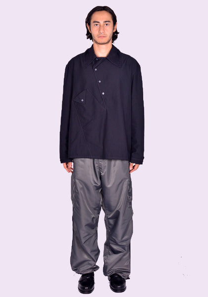 KIKO KOSTADINOV KKAW24SH02-69 JAROCKA OVERSHIRT BLACK FW24 | DOSHABURI Online Shop