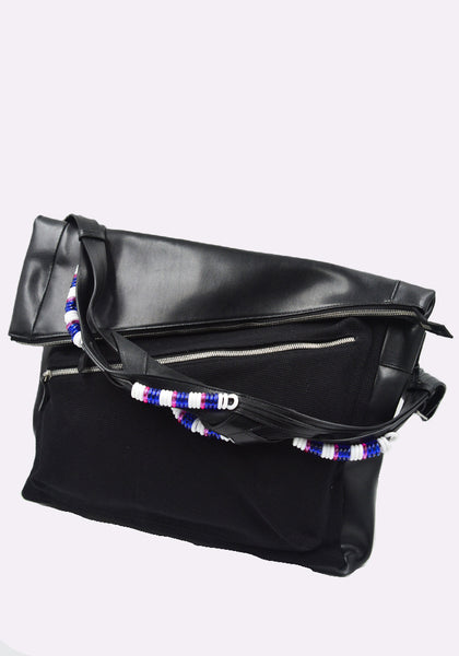 KIKO KOSTADINOV MEN JAROCKA SHOULDER BAG BLACK FW24 | DOSHABURI Online Shop