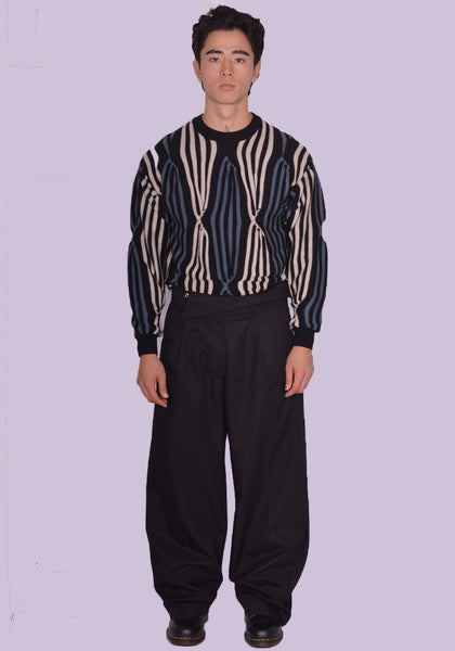 KIKO KOSTADINOV NAVIN WIDE TROUSER BLACK SS25 | DOSHABURI Online Shop