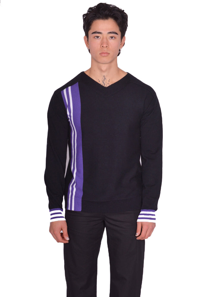 KIKO KOSTADINOV OSTRO kNIT SWEATER BLACK SS25 | DOSHABURI Online Shop