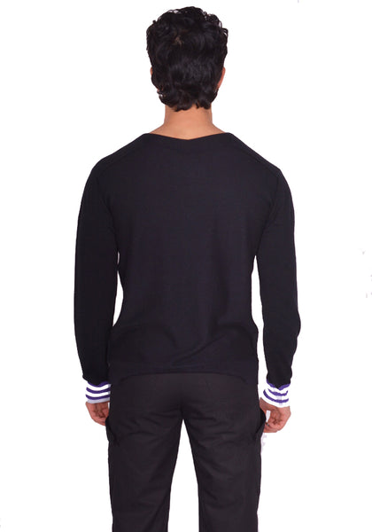 KIKO KOSTADINOV OSTRO kNIT SWEATER BLACK SS25 | DOSHABURI Online Shop