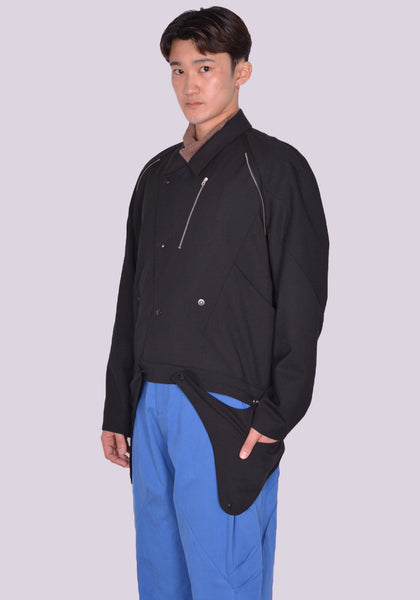 KIKO KOSTADINOV TONINO UTILITY JACKET NIGHT BLACK SS24 | 50%OFF SALE  | DOSHABURI Online Shop