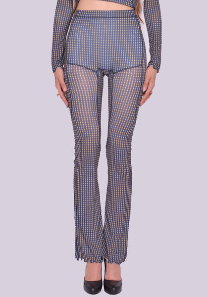 KNWLS HALCYON LEGGINGS MINI CHECK FW24 | DOSHABURI Online Shop