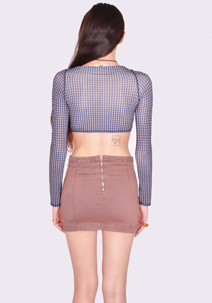 KNWLS INFINITY TOP GINGHAM CHECK FW24 | DOSHABURI Online Shop