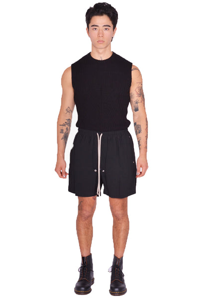 RICK OWENS MEN BELA BOXER SHORTS  BLACK SS25 | DOSHABURI Online Shop