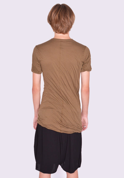 RICK OWENS MEN RU02D6256 UC DOUBLE LAYERED T-SHIRT BEAN FW24 | DOSHABURI Shop