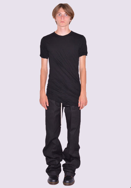 RICK OWENS MEN RU02D6256 UC 09 DOUBLE LAYERED T-SHIRT BLACK FW24 | DOSHABURI Online Shop