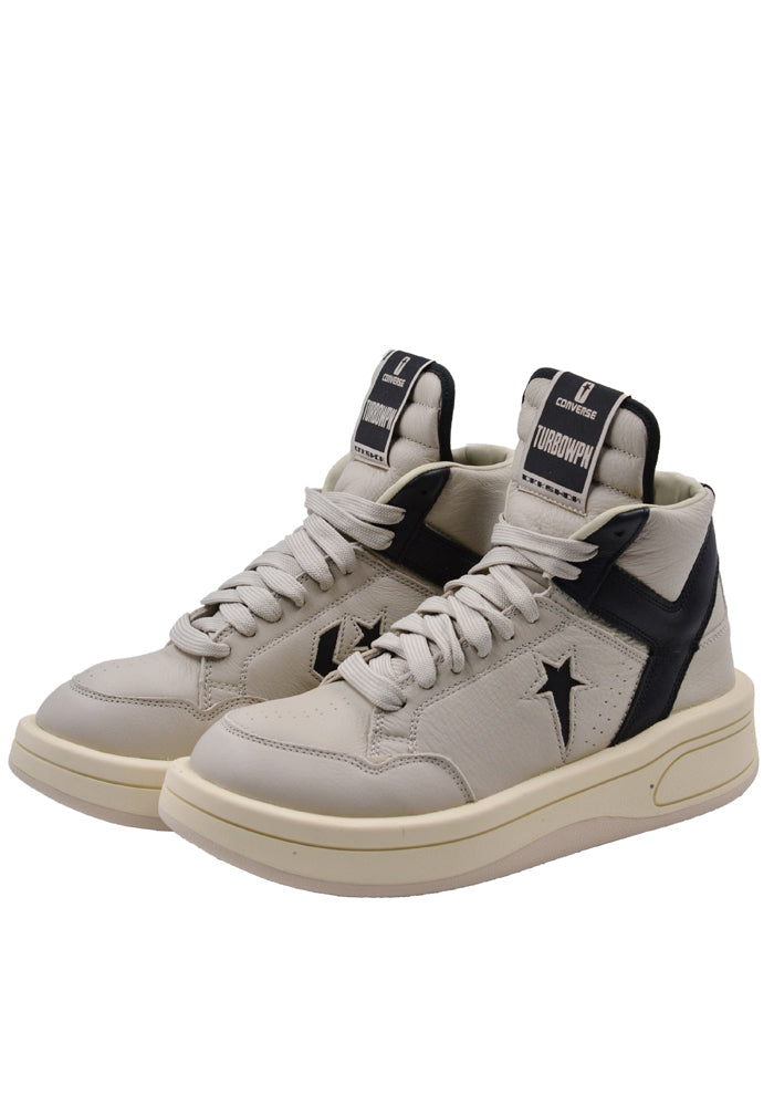 RICK OWENS DRKSHDW X CONVERSE TURBOWPN SNEAKERS OYSTER/BLACK FW23 –  DOSHABURI