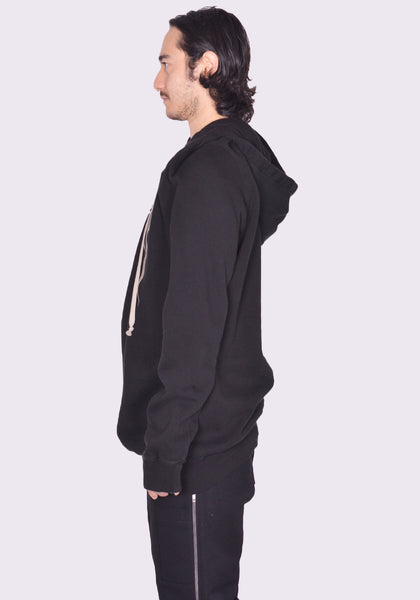 RICK OWENS EMBROIDERED SWEAT HOODIE BLACK FW24 | DOSHABURI Online Shop