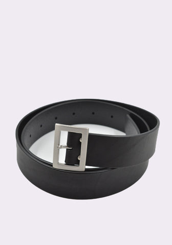 RICK OWENS MEN LEATHER BELT BLACK FW24 | DOSHABURI Online Shop