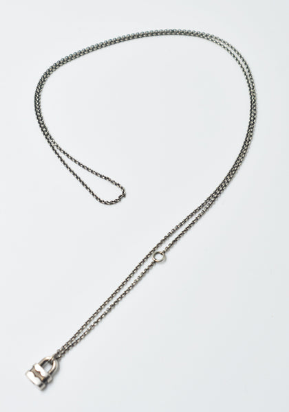 WERKSTATT:MÜNCHEN M7470 CHAIN MINI NECKLACE LOCK SILVER | DOSHABURI Online Shop