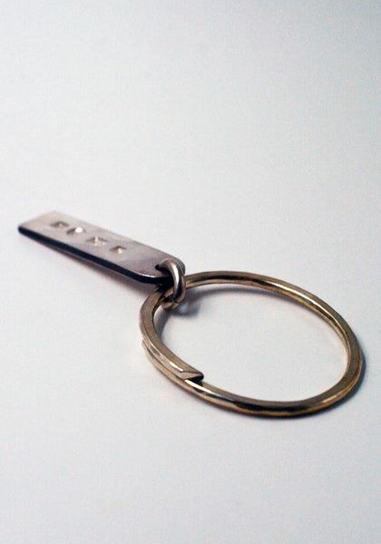 WERKSTATT:MÜNCHEN M5281 SILVER KEYRING NAME PLATE | DOSHABURI Online Shop