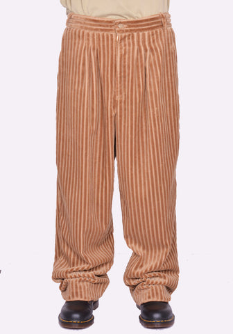 BLESS Nº 78 3040 ULTRA WIDE PLEATED TROUSERS JUMBO CORDUROY BEIGE | DOSHABURI Onlien Shop