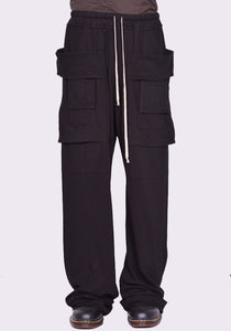 RICK OWENS DRKSHDW CREATCH WIDE CARGO PANTS BLACK FW24 | DOSHABURI Online Shop