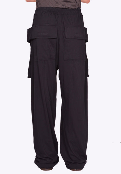 RICK OWENS DRKSHDW CREATCH WIDE CARGO PANTS BLACK FW24 | DOSHABURI Online Shop