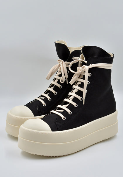 RICK OWENS DRKSHDW DOUBLE BUMPER SNEAKERS BLACK/MILK SS24 | DOSHABURI Online Shop