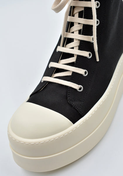 RICK OWENS DRKSHDW DOUBLE BUMPER SNEAKERS BLACK/MILK SS24 | DOSHABURI Online Shop