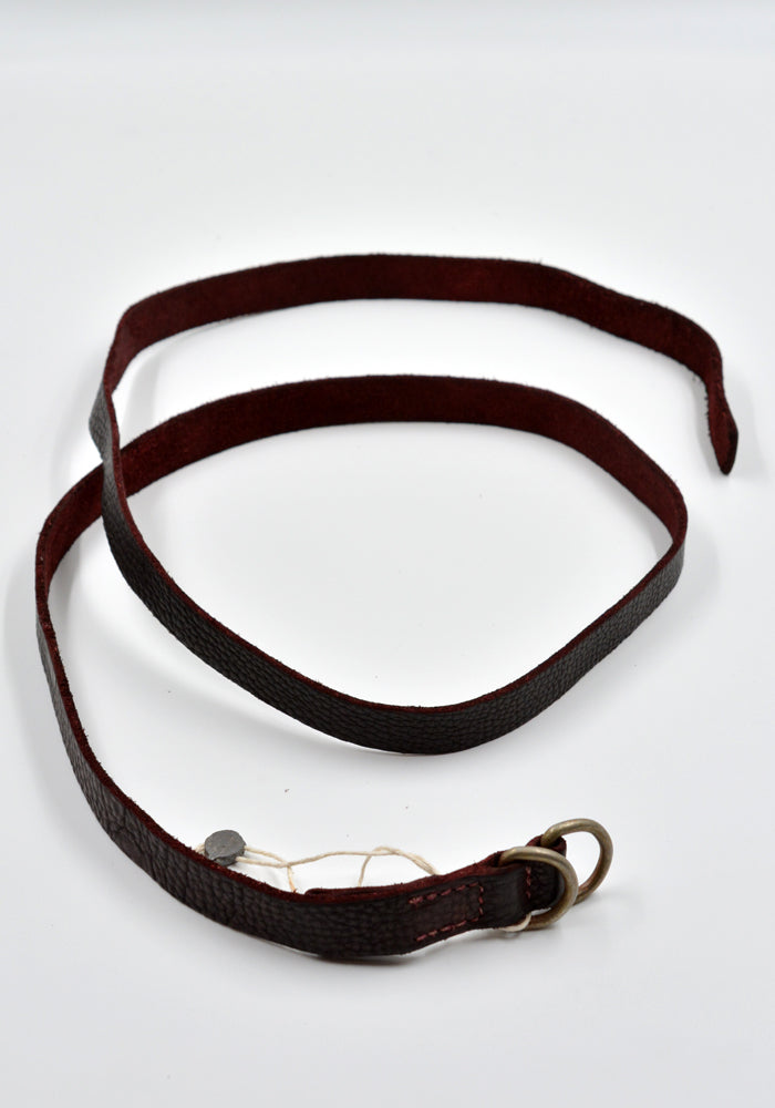 GUIDI BLT0 BISON FULL GRAIN LEATHER BELT BROWN | DOSHABURI Online Shop